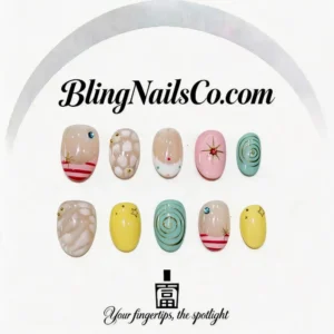 Pastel Swirl Press-On Nails