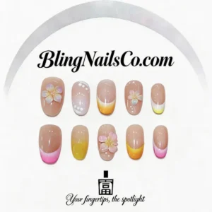 Summer Flower Press-On Nails
