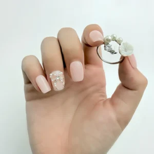 Pearl Bow Press-On Nails