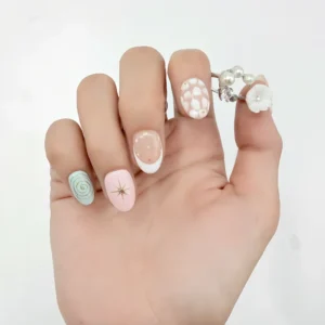 Pastel Swirl Press-On Nails