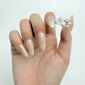 Champagne Pearl Press-On Nails