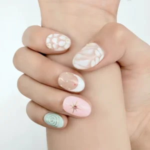 Pastel Swirl Press-On Nails