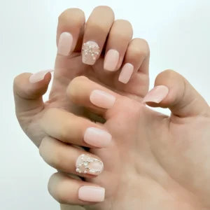 Pearl Bow Press-On Nails