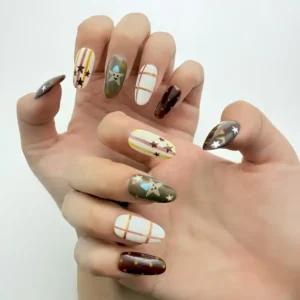Chocolate Star Press-On Nails
